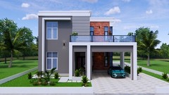 38×70 House Plan 11.5×21 Meter 3 Bed 5 bath Slab Roof PDF Plan (A4 Hard Copy)