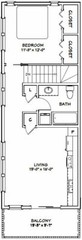 36×42 Apartment with 1-Car 1-RV Garage — PDF Floor Plan — 961 sqft — Model 2E