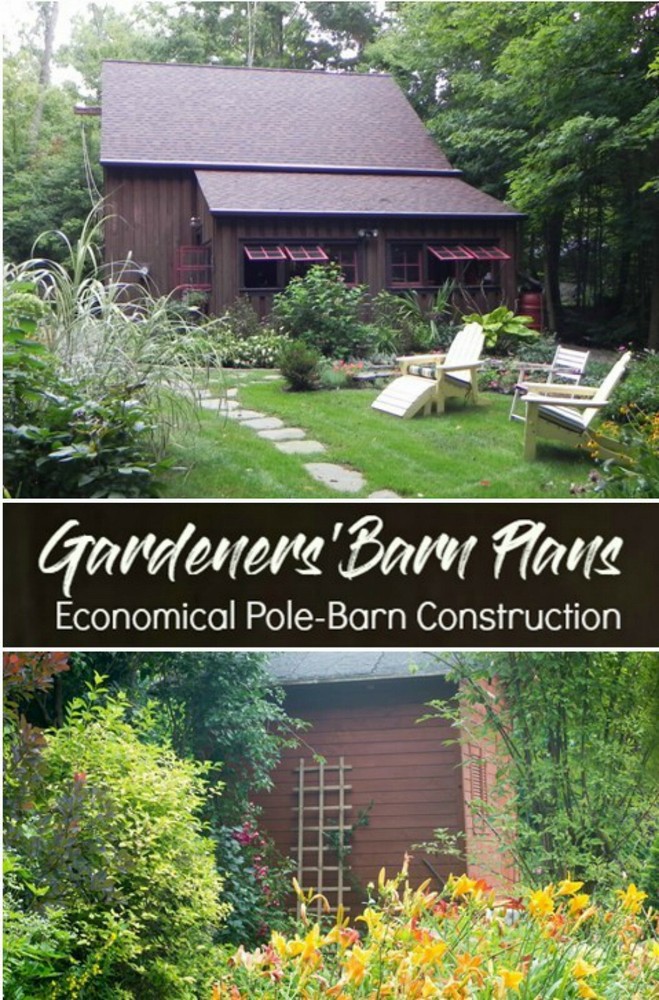 6 Gardeners’ Barn and Garage Designs – Complete Pole-Barn Building Plans (B10)