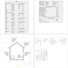 Tiny House Plan, 12×28 House Plans, Modern Cabin House Plans, Hard Copy