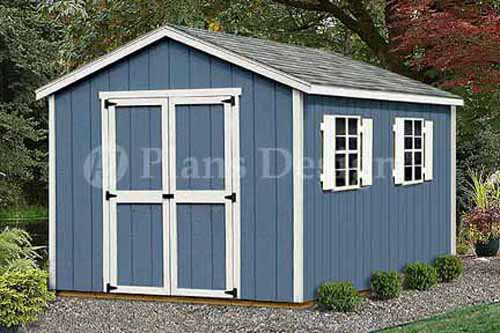 12′ x 8′ Storage Utility Garden Wooden Shed / Building Plans, Design #21208