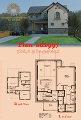 Craftsman Two story for narrow lot 1996 Sq Ft