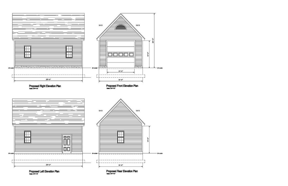 16’X25′- 25’X16′ GABLE ROOF PLAN GABLE ROOF 19-1625-GBL-7