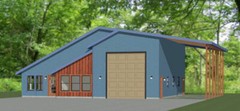 46×48 House – 3 Bedroom 2 Bath 1 RV – 1,157 sqft – PDF Floor Plan – Model 3A