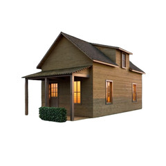 Generic Cabin House Plans | 28’x16′ | 224sqft | 2-Story 2-Bedroom floorplan Home
