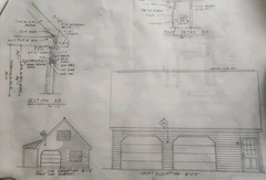 1989 Vintage 2 Story Double Car Garage Addition 18 Page Paper Blueprint Plan
