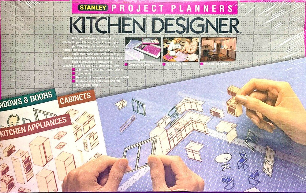 Stanley Project Planners Kitchen Designer Scale Gridboard 1988 90-362 NEW SEALED