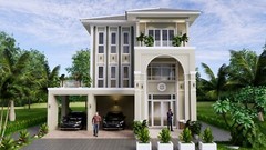 36×46 Feet House Design Plans 11×14 Meter 6 Beds 4 Baths Hip Roof (A4 Hard Copy)