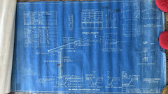 Lot of 3 1954 Architectural Blueprints L.B. Wootters Architects Houston Texas