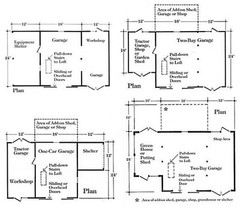Maple Car Barns with Lofts: 3 Complete Sets of Pole-Barn Plans (eB-411×3)