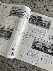 Vintage 1972 MCM Multi-Level Hillside Home Plans Design Catalog Blueprints