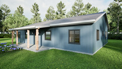 Modern American Style Farm House Plan, 55’x40’ with CAD File, Blueprint PDF