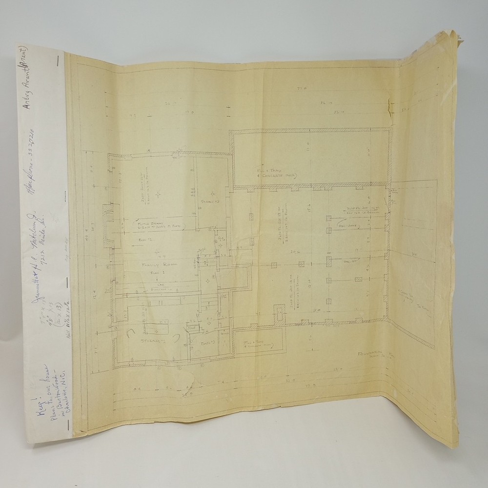 Original 1964 MCM House Plans Hugh Mitchum House Charlotte NC – Aubrey Arant Jr.