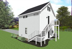 Garage Apartment (ADU) – 1 BR/1BA w/ Loft – Full House Plans, Blueprints #30011B