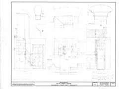 Gambrel roof Colonial home plan, clapboard siding, many rooms, printed drawings
