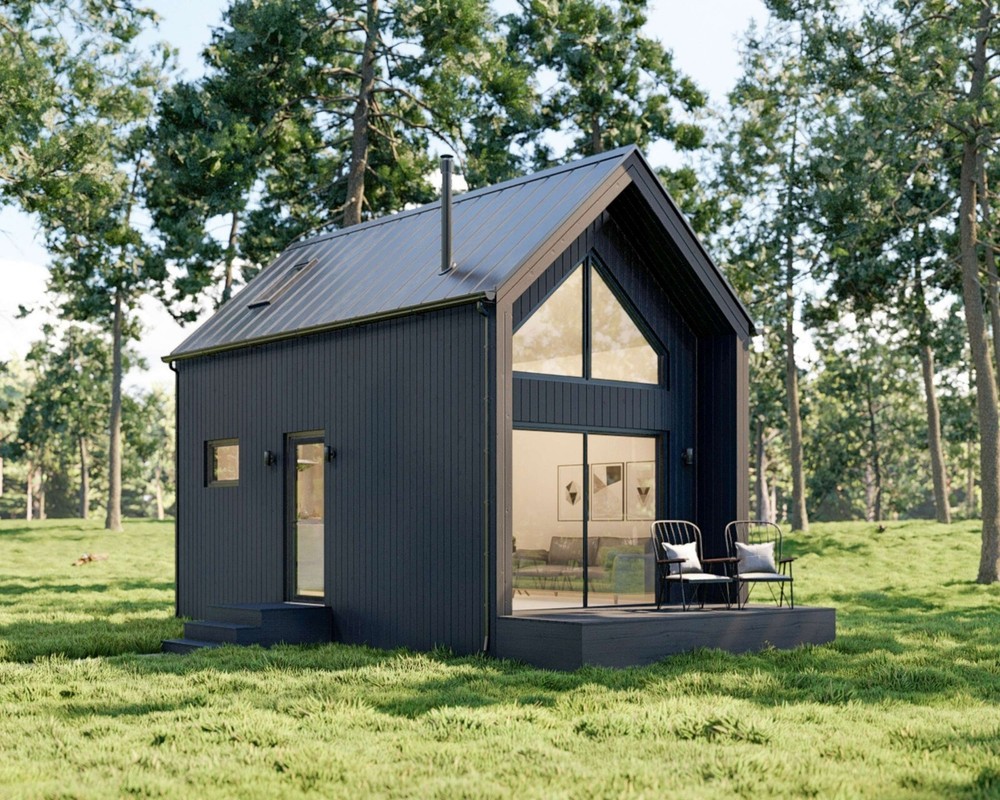 Modern Cabin House, 12’ x 20’, 240 Sq Ft, Tiny House, Architectural Plans