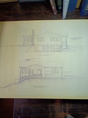 Vintage 1963 Blueprints Mid Century House Professional Architect of Renown Lot 1
