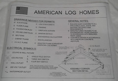 1984 9 Diagrams American Log Home Architectural Design Building Plan Blue Print