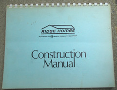 Ridge Homes Home Construction Manual w/Floor Plans by Evans Products 1990’s?