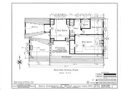 Dutch Colonial Gambrel Roof farmbouse, architectural plans, 3 Bedrooms, 2 Baths