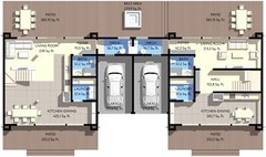 86’x29′ Double A-Frame Cabin, 6-Beds, 8 Baths, 2 Garage bays, 3556SF Living Area