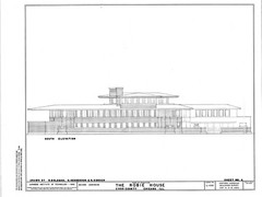 Frank Lloyd Wright’s Prairie Style Robie House – 10 Sheet set of PRINTED plans