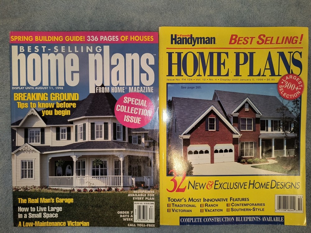 Home Building Plans Random Variety Mix Of Magazine Books