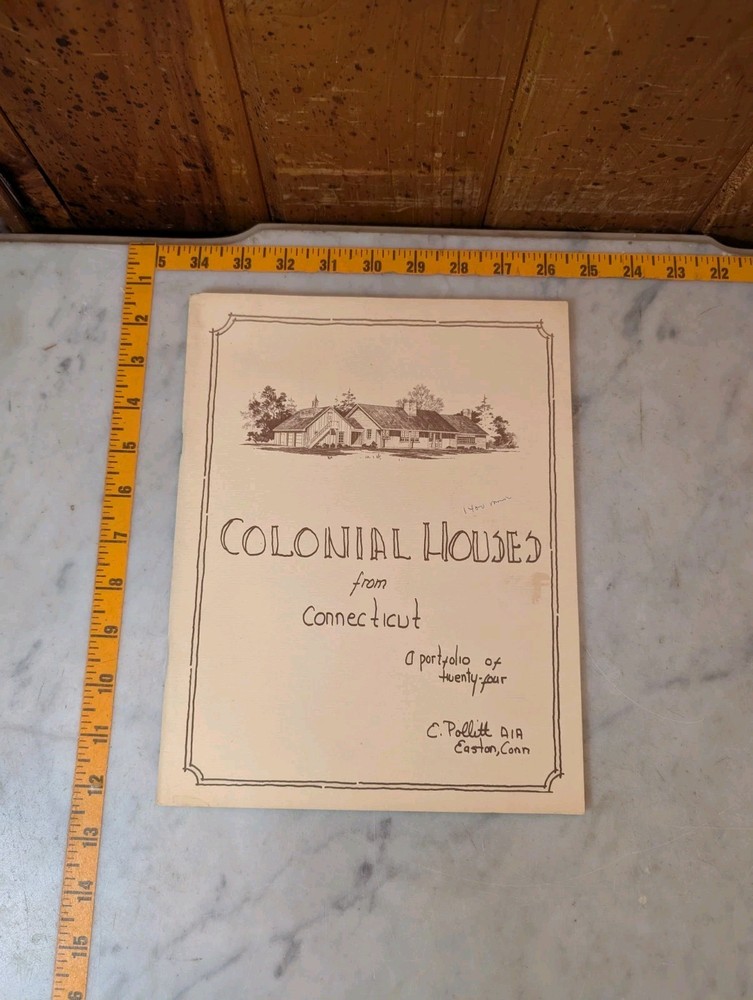 Old Colonial Homes From Connecticut Portfolio Of 24 Evan Pollitt Vintage Book