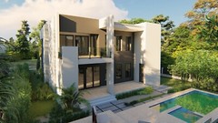 BLUEPRINTS CONTEMPORARY TWO STORY HOUSE PLAN ARCHUP #108