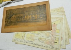 5 1923 Architectural Drawings of House Sections & Proposed Residence, 20″ x 13″