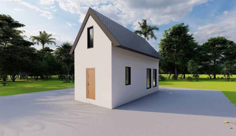 Building Plans for 12′ x 24′ Tiny Home – Main Floor 288sqft, with loft above