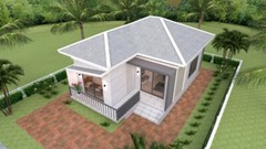25×36 Feet Cute Small Houses Plan 7.5×11 Meter 2 Beds 1 Bath Hip (A4 Hard Copy)