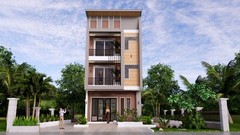 18×26 Feet 4 Beds 5 Baths House Plans 5.5×8 Meter Shed Roof (A4 Hard Copy)