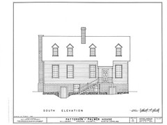 Traditional Colonial Style farmhouse, country home, 2 bedrooms, printed plans