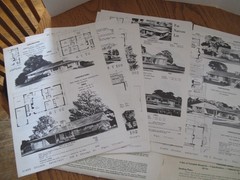 Vintage 1950’s House Plans Portfolio Folder Book Small Homes – 49 Pages