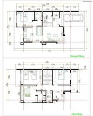 21×33 House Plans 6.5×10 Meter 4 Beds 2 Baths Terrace PDF & A4 Hard Copy