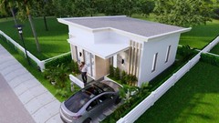 20×23 feet Small House 6×7 meter 2 Beds 1 Bath Shed Roof PDF & (A4 Hard Copy)