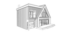 43’x29’ 3 Beds, 4 Baths Cozy A-Frame House Architecture Plans PDF Download.