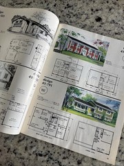 Vintage 1972 MCM Multi-Level Hillside Home Plans Design Catalog Blueprints