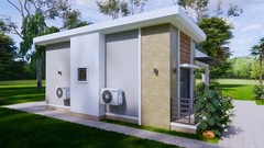 26×25 Feet Small House Design 8×7.5 Meter 2 Bed 1 Bath PDF & A4 Hard Copy