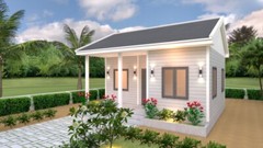 23×20 Feet Small House Design 7×6 Meter One Bedroom Gable Roof (A4 Hard Copy)