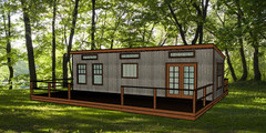 Small Cabin 12ft x 36ft Slope Roof build plans, lumber list -PDF