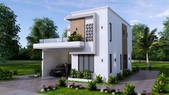 26×33 House Plans 8×10 Meter 3 Beds 3 Baths Terrace Roof PDF Plan (A4 Hard Copy)