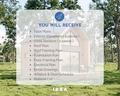 Modern Cabin House, 12′ x 20′, 512 Sq Ft, Tiny House, Architectural Plans
