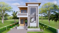 20×30 Feet Small House Plan 6×9 Meter 2 Beds 2 Baths PDF Plan (A4 Hard Copy)