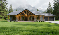 2,080 Sqft (Living) Modern Farm House with – 3 Bedrooms and 2 Baths with Garage