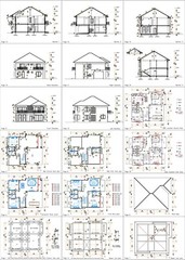 36×40 Feet House Design Plan 11×12 Meter 4 Beds 5 Baths Hip Roof (A4 Hard Copy)