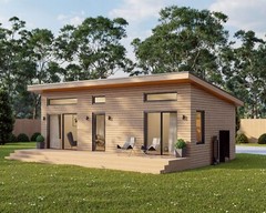 Modern Cabin House, 16′ x 32′, 512 Sq Ft, Tiny House, Architectural Plans