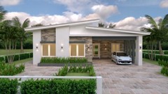 House Plans 12×11 Meter 39×36 Feet 3 Beds 2 Baths Shed Roof (A4 Hard Copy)