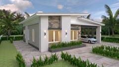 House Plans 12×11 Meter 39×36 Feet 3 Beds 2 Baths Shed Roof (A4 Hard Copy)